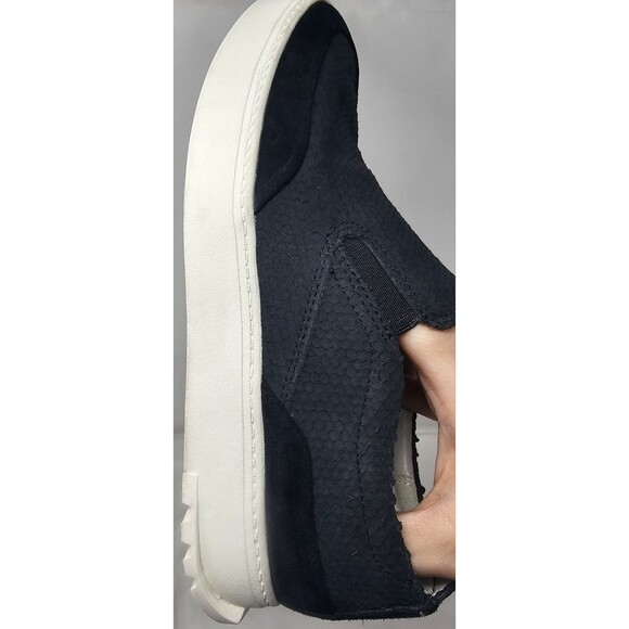 Sarto By Franco Sarto Lazer Platform Slip Ons Black Snake Embossed Leather Sz 7 - Picture 3 of 13